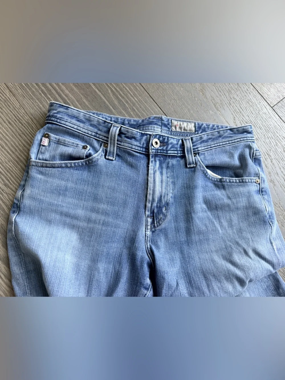 AG Jeans Adriano Goldschmied Denim 30 Straight Leg Jean Light Wash Size 31 X 34